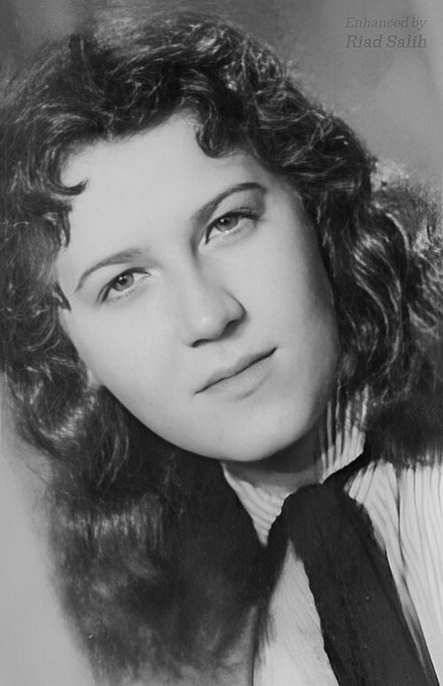 Hassiba Ben Bouali, FLN fighter killed at nineteen on 8 October 1957 when French paratroopers demolished the hidden room at 5 rue des Abderames in the Casbah of Algiers where she sheltered alongside Ali La Pointe.