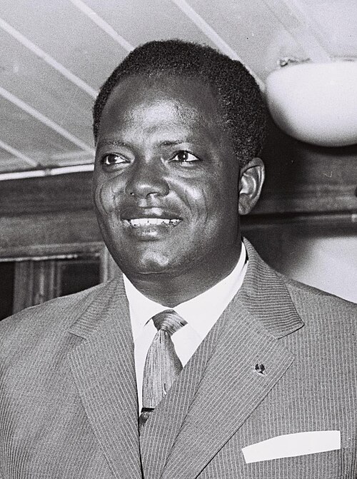 Hubert Maga, first President of Dahomey (Benin)