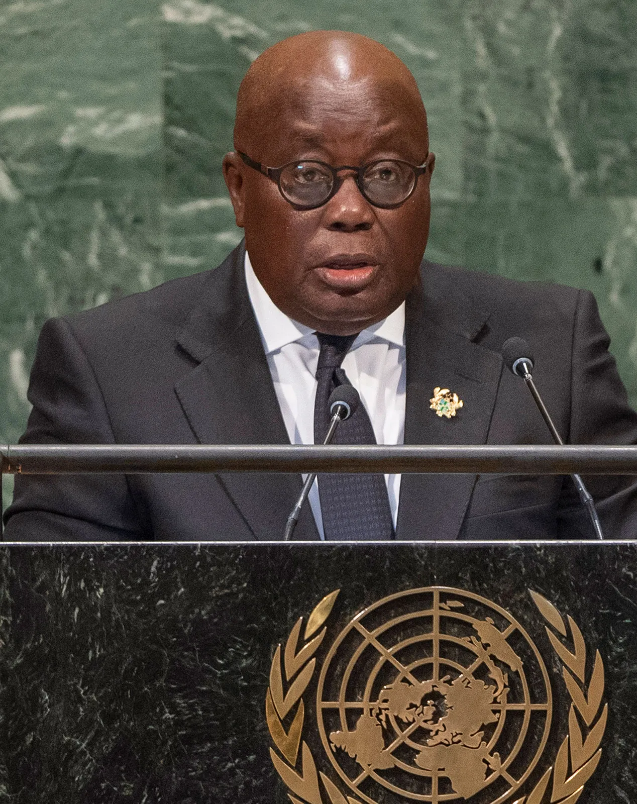 Edward Akufo-Addo, Ghanaian barrister and statesman, photographed in his later years. One of the Big Six detained by the British in 1948 and a UGCC founding member, Akufo-Addo went on to serve as Chief Justice of Ghana and as the country's ceremonial President under the Second Republic from 1970 to 1972.