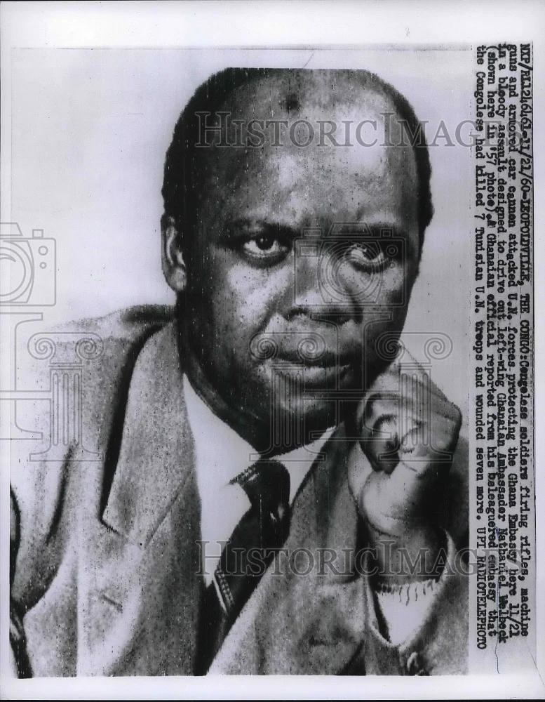 Nathaniel Welbeck, Ghanaian CPP politician and diplomat, photographed during the Nkrumah era. A consistent CPP organiser and loyalist who served as Ghana's ambassador abroad during the independence years, Welbeck represented the reliable second tier of the independence generation whose organisational work and institutional continuity were as necessary to the movement's success as its most famous leaders.