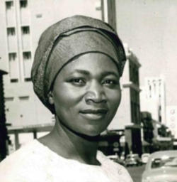Grace Onyango, Kenya's first elected female Member of Parliament and first female mayor of a major Kenyan city, photographed during her political career. Onyango was elected to represent Kisumu Town constituency in 1969 and served as Mayor of Kisumu, breaking barriers in post-independence Kenya's male-dominated political structures.