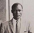 Ramogi Achieng Oneko, journalist, Kapenguria detainee, and KPU leader, photographed during his political career. Oneko was the only journalist among the Kapenguria Six detained with Jomo Kenyatta in 1952, later became a Cabinet minister, then resigned to join Oginga Odinga's Kenya People's Union and was detained again by the independent Kenyan government.
