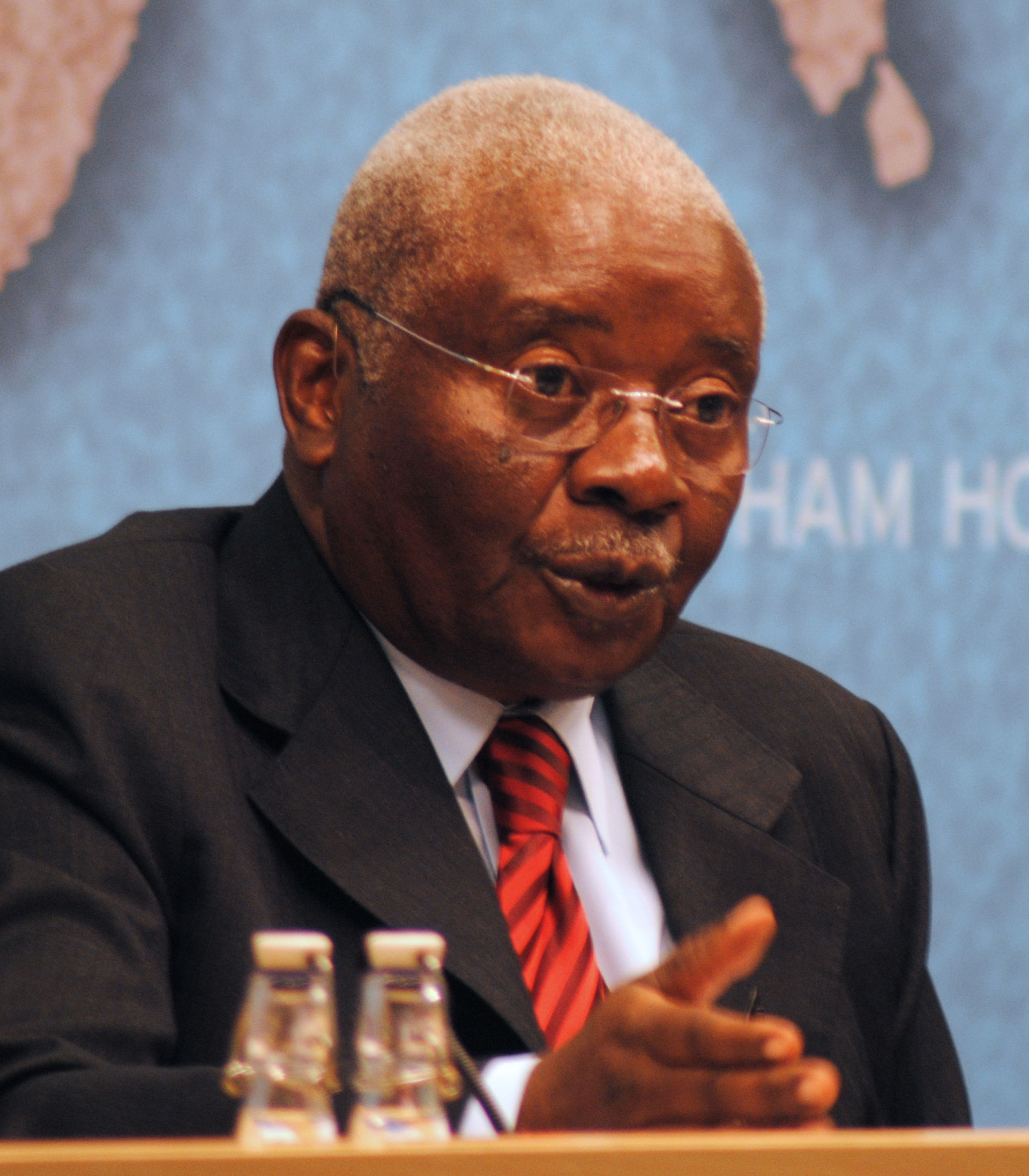 Armando Guebuza, third President of Mozambique and FRELIMO veteran, photographed during his presidency. Guebuza was one of FRELIMO's most committed young militants during the liberation war, played a key role in the Lusaka independence negotiations of 1974, and served as Mozambique's third President from 2005 to 2015.