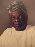 Chief Ayo Rosiji, Secretary-General of the Action Group and Nigerian federal minister, photographed during his years of political activity in the independence era. Rosiji was the principal organisational architect of the Action Group under Obafemi Awolowo and one of the key builders of Nigerian party political machinery in the years leading to independence in 1960.