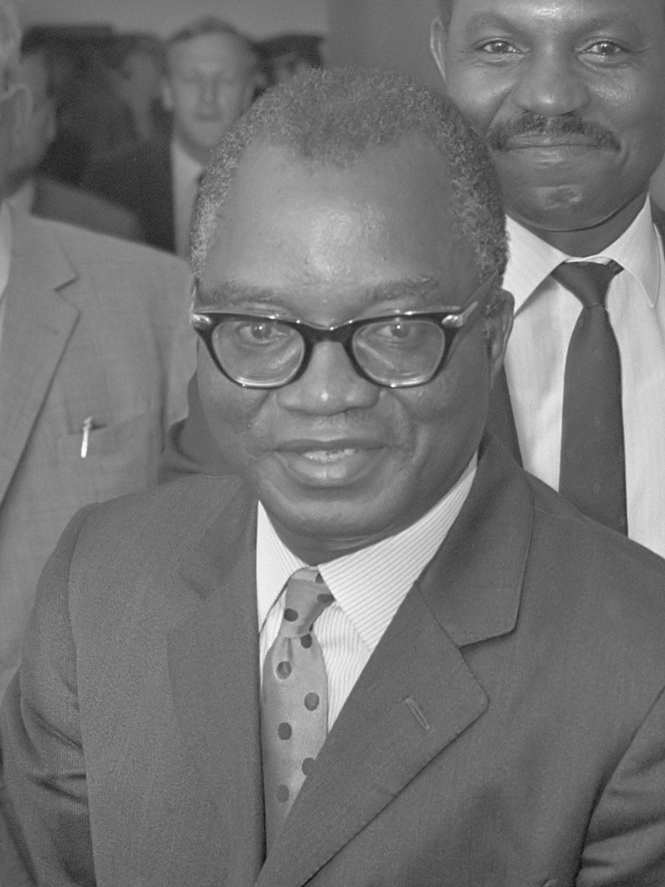 Dr. Okoi Arikpo, Nigerian diplomat, NCNC minister, and Commissioner for External Affairs, photographed during his years of governmental service. Arikpo was one of the most distinguished figures produced by the Cross River area of south-eastern Nigeria — an anthropologist and scholar who became one of Nigeria's most effective diplomats, steering the country's foreign policy through the critical post-civil war reconstruction period and playing a central role in the creation of ECOWAS.