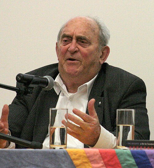Dennis Goldberg, Rivonia trialist and MK engineer, photographed after his release from Pretoria Central Prison in 1985. Goldberg was the only white person convicted at the Rivonia Trial and spent twenty-two years imprisoned separately from his Black co-accused on Robben Island.