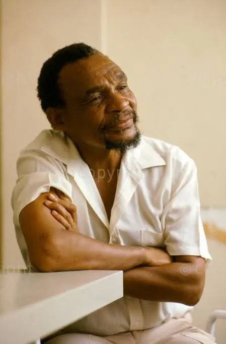 Elijah Barayi, founding President of COSATU and NUM Vice-President, photographed during his years of trade union leadership. Barayi was the first president of COSATU from 1985 to 1991 and was famous for his declaration at COSATU's founding congress that he would hang P.W. Botha if apartheid was not dismantled.