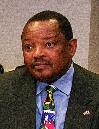 Terror Lekota, UDF president and Delmas treason trialist, photographed during the transition period. Lekota served twelve years on Robben Island, led the UDF through the state of emergency, and later served as South Africa's Minister of Defence before founding COPE.