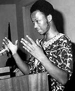 Tsietsi Mashinini, president of the Soweto Students' Representative Council and leader of the 16 June 1976 student march that ignited the Soweto Uprising, photographed during his brief period as the uprising's public face before going into exile.