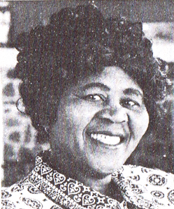 Ruth Chinamano, ZAPU activist and political detainee, photographed during her years of liberation struggle — the woman who was detained alongside her husband Josiah by the Rhodesian government, who spoke internationally about what detention meant for political prisoners and their families, and who represented the human dimension of Zimbabwe's liberation that military and political accounts alone could not convey.