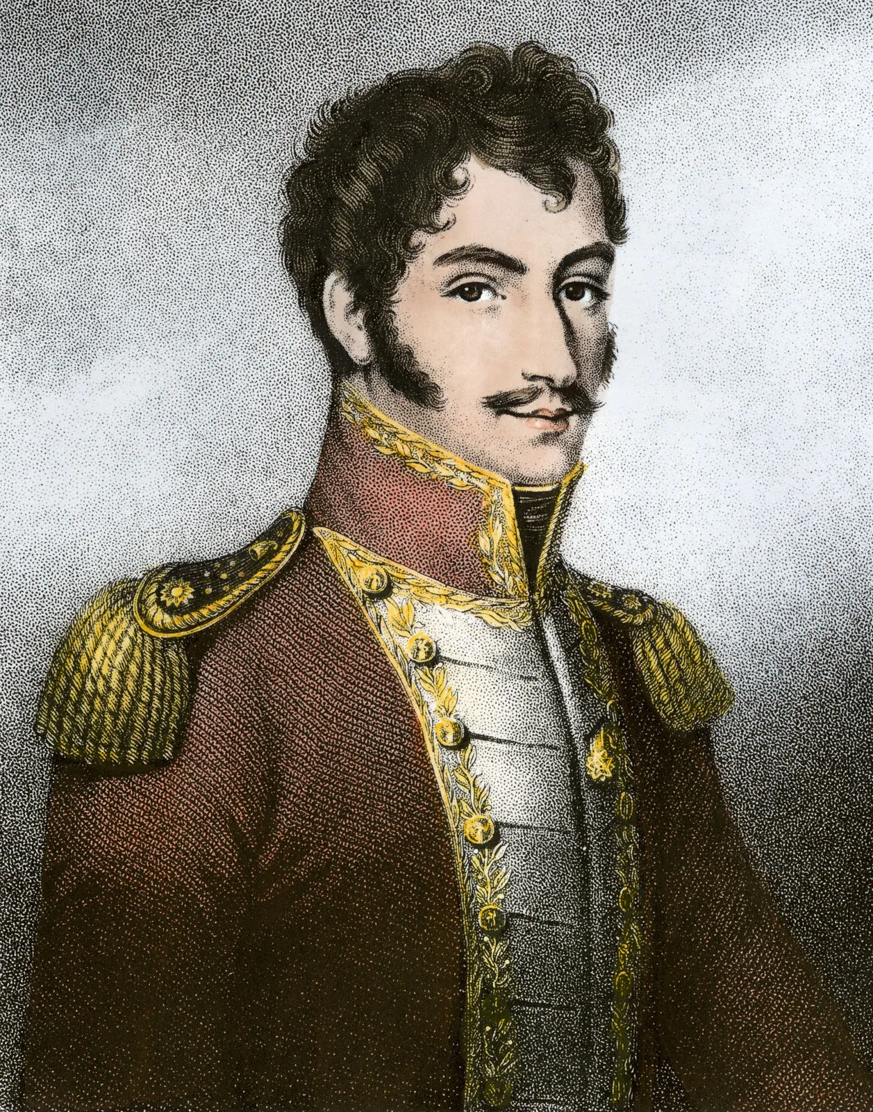 Simón Bolívar — El Libertador — who freed Venezuela, Colombia, Ecuador, Peru, and Bolivia from Spanish colonial rule and died in 1830 watching his dream of a united South America dissolve into competing republics.