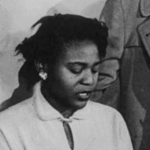 Autherine Lucy, the first African American student admitted to the University of Alabama, whose enrollment in February 1956 triggered three days of white riots and led to her expulsion by university trustees who cited her safety as justification.