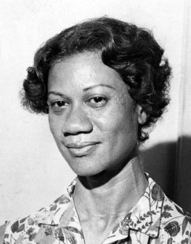 Gloria Richardson, leader of the Cambridge, Maryland civil rights campaign 1962–1964, photographed pushing aside the bayonet of a National Guard soldier — an image that captured her refusal to accept the premise that Black people owed nonviolent compliance to the forces that were attacking them.