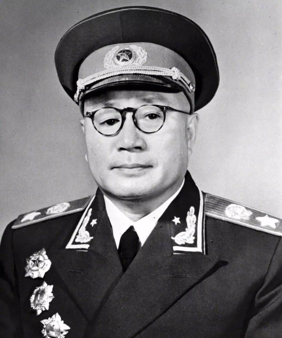 Liu Bocheng, Marshal of the People's Liberation Army and commander of the Second Field Army, photographed in military uniform. Known as the One-Eyed Dragon and the Kutuzov of China.