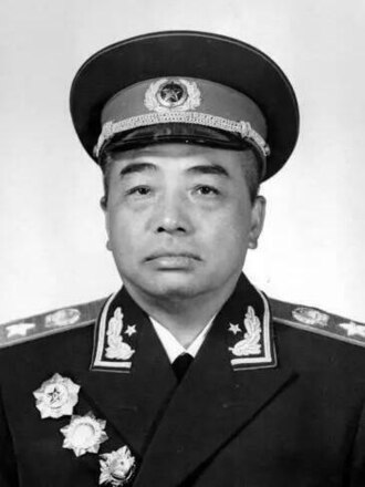 Peng Dehuai, Marshal of the People's Liberation Army and commander of the Chinese People's Volunteer Army in Korea, photographed in military uniform