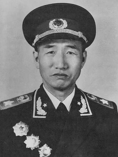 Xu Xiangqian, Marshal of the People's Liberation Army and commander of the Fourth Front Red Army, photographed in military uniform