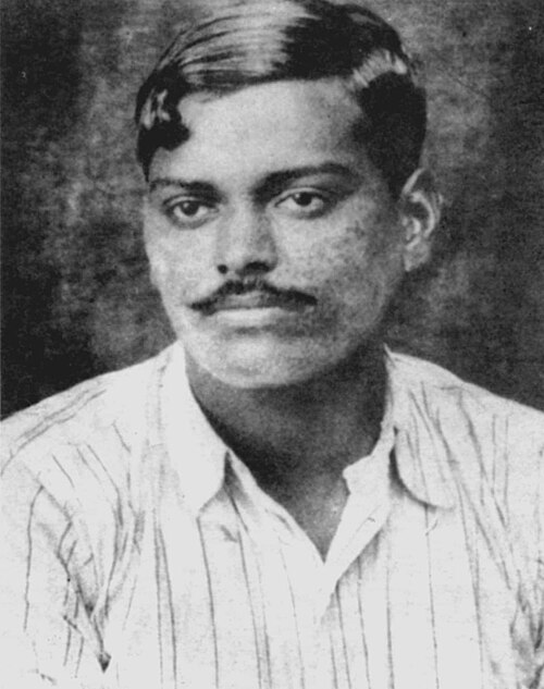 Chandrashekhar Azad, military commander of the Hindustan Socialist Republican Association, who died in Alfred Park Allahabad on 27 February 1931 rather than surrender to British colonial police