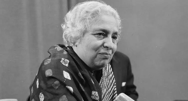 Vijayalakshmi Pandit, first woman President of the UN General Assembly, Indian diplomat and freedom fighter, sister of Jawaharlal Nehru