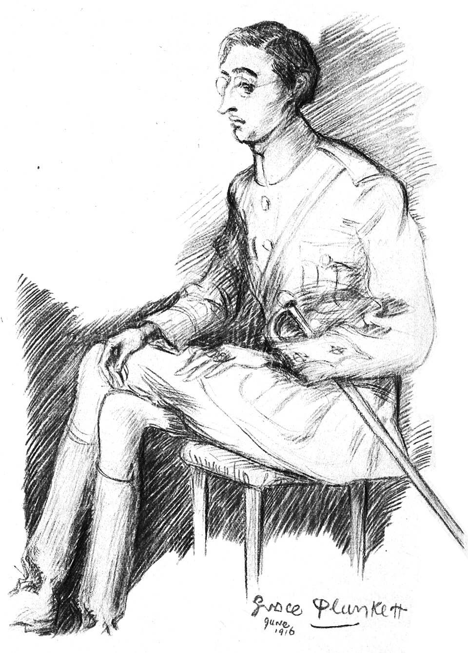 Joseph Plunkett, military planner of the Easter Rising, signatory of the 1916 Proclamation, and poet who married Grace Gifford hours before his execution