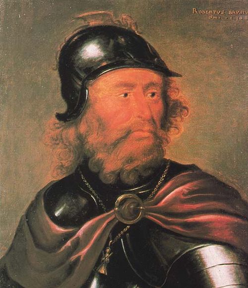 Robert the Bruce, King of Scots, victor of Bannockburn 1314, who secured Scottish independence from England
